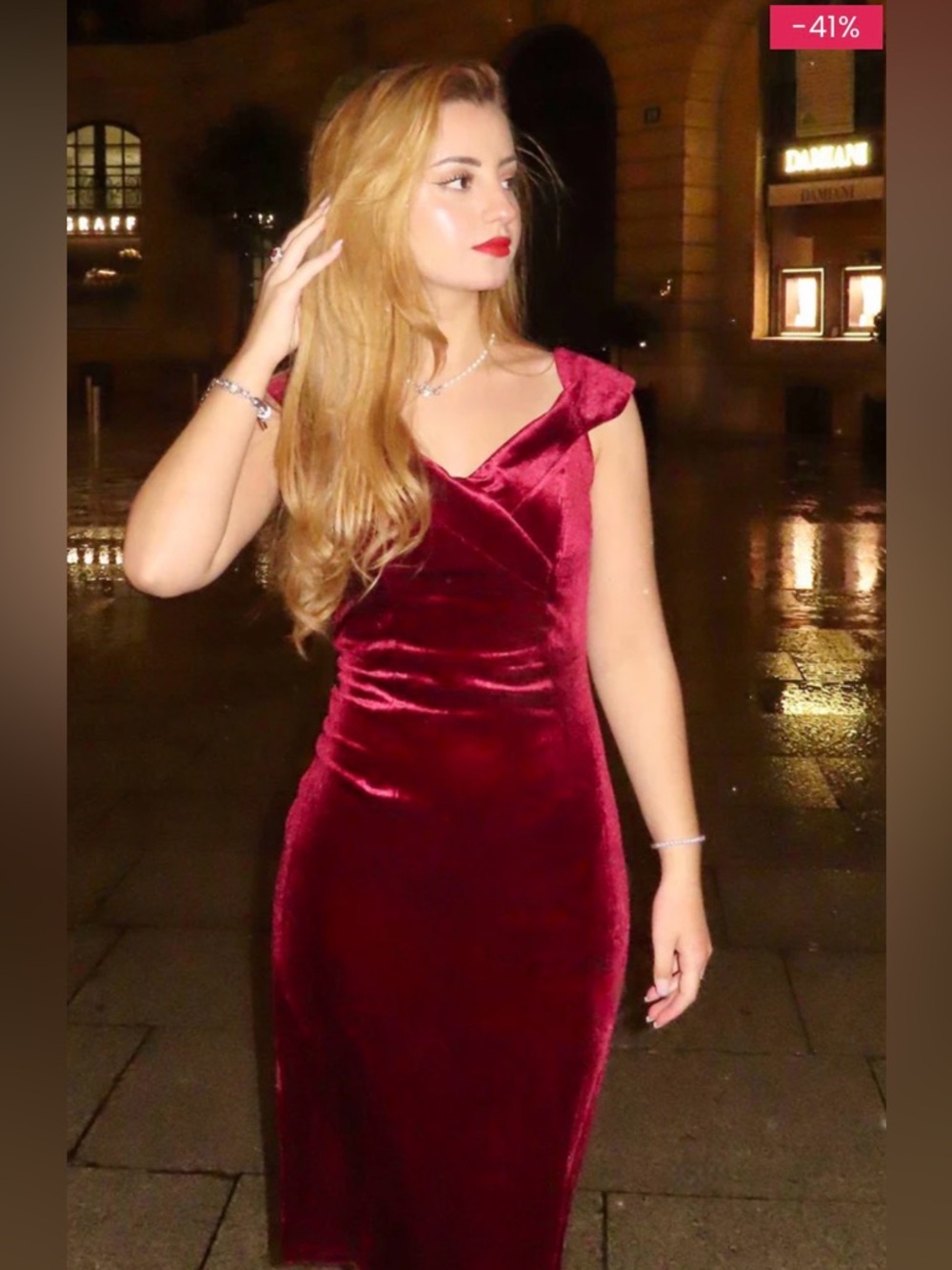 Retro Stage Burgundy Velvet Off Shoulder Midi Dress Size S NWT Party Cocktail